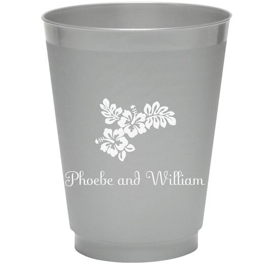 Hibiscus Flowers Colored Shatterproof Cups